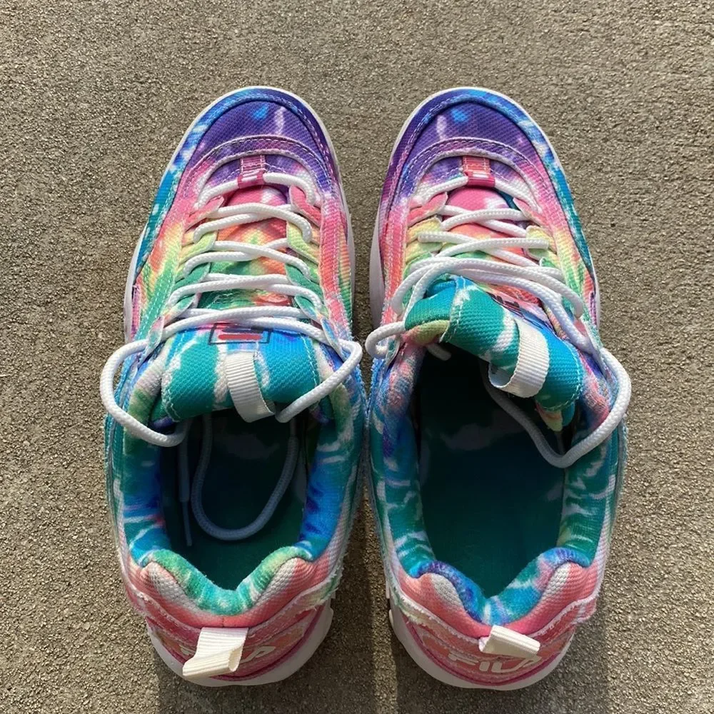 Fila Disruptor II Tie Dye Sneakers Size 7.5 - Picture 8 of 11
